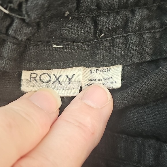 Black Wide Leg Casual Pant With Rope Drawstring Size Small Womens - Picture 3 of 5